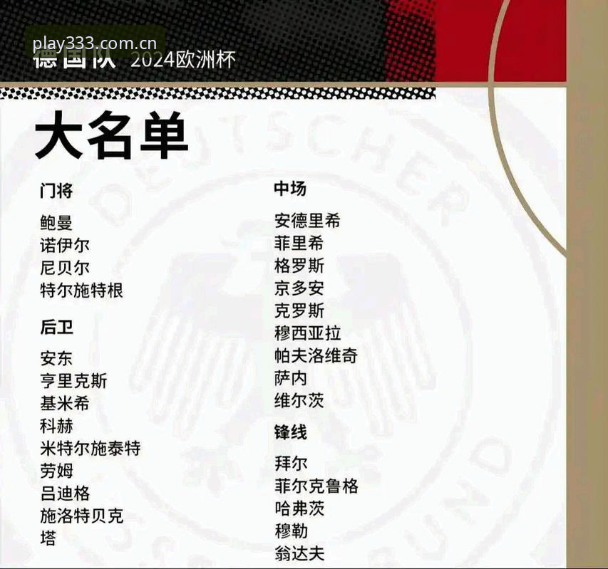 体育官网入口20262026最新版本 德国队世界杯大名单解读指南:在333体育平台掌握赛事关键信息